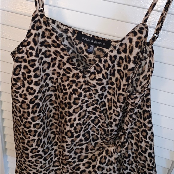 Leopard print blouse with straps & waist wrap - Picture 2 of 5